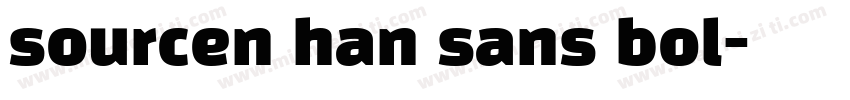 sourcen han sans bol字体转换